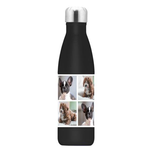 Custom steel water bottle personalized with photos