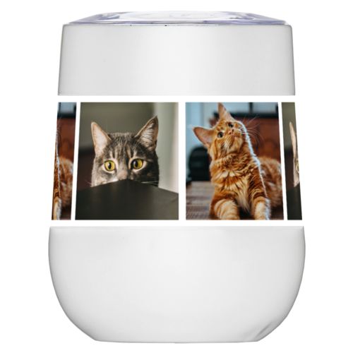 Personalized wine tumblers personalized with cat photos