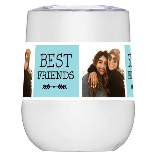 Personalized wine tumblers personalized with best friends photo and "Best Friends"