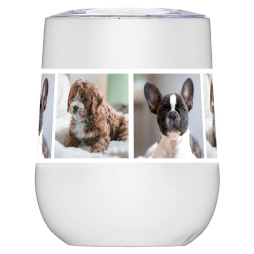 Personalized wine tumblers personalized with dog photos