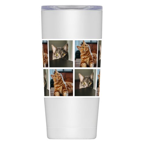 Personalized insulated mugs personalized with cat photos
