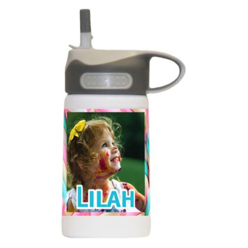 Personalized insulated water bottles for kids personalized with girl's photo