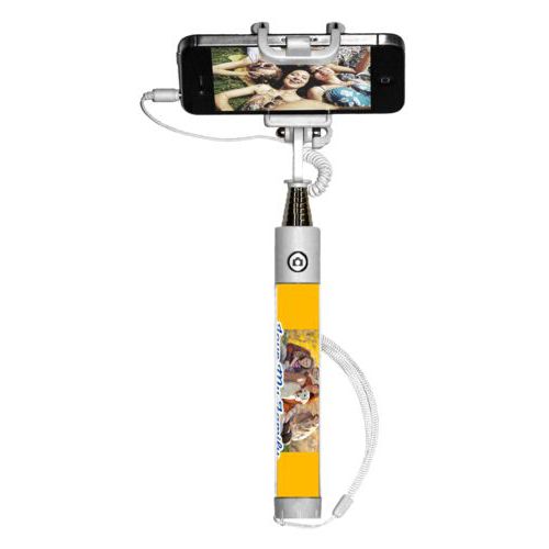 Personalized selfie stick personalized with photo and the saying "Love My Family"