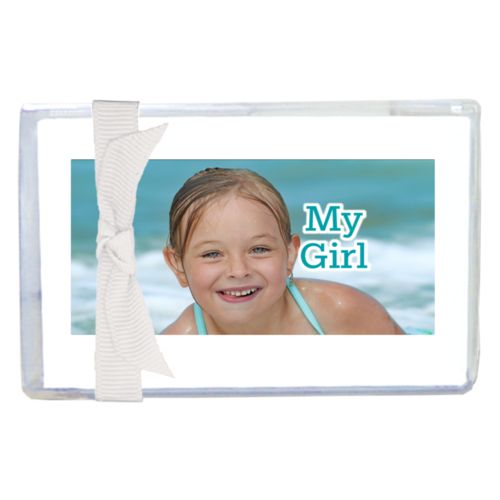 Personalized enclosure cards personalized with photo and the saying "My Girl"