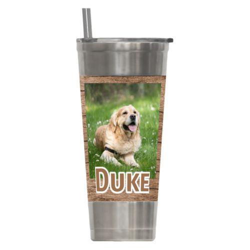 Personalized coffee tumblers personalized with dog photo