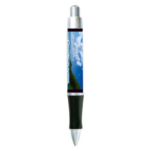Personalized pen personalized with photo and the saying "Paradise 2-4-2020"
