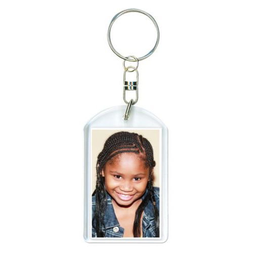 Personalized plastic keychain personalized with photo