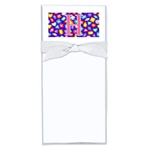 Personalized note sheets personalized with bling pattern and the saying "H"