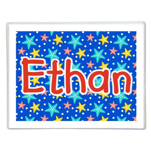 Personalized note cards personalized with starfish pattern and the saying "Ethan"