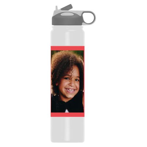 Vacuum insulated water bottle personalized with photo