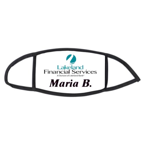 Face masks personalized with photo and the saying "Maria B."
