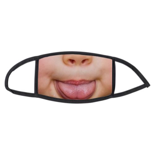 Custom large face masks personalized with Tongue stuck out