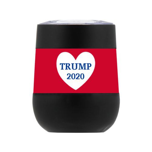 Personzlized insulated steel 8oz cup personalized with "Trump 2020" in heart design