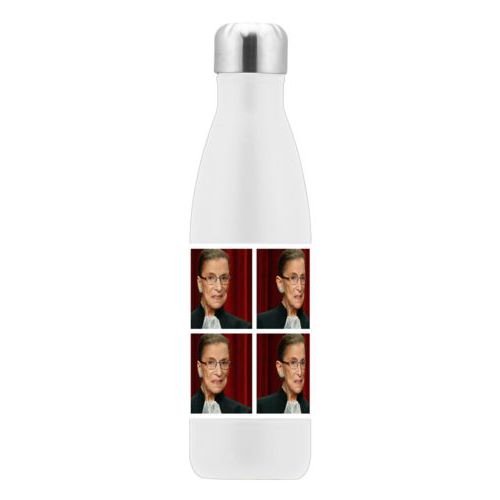 Personalized steel water bottle personalized with a photo