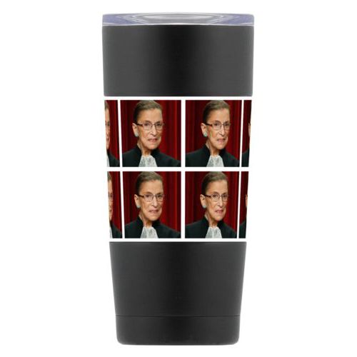 20oz double-walled steel mug personalized with Ruth Bader Ginsburg photo design