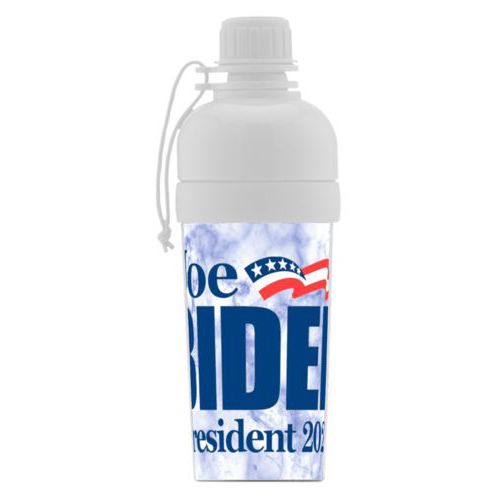 Custom sports bottle personalized with "Joe Biden President 2020" logo on cloud design