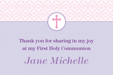 pink communion cross