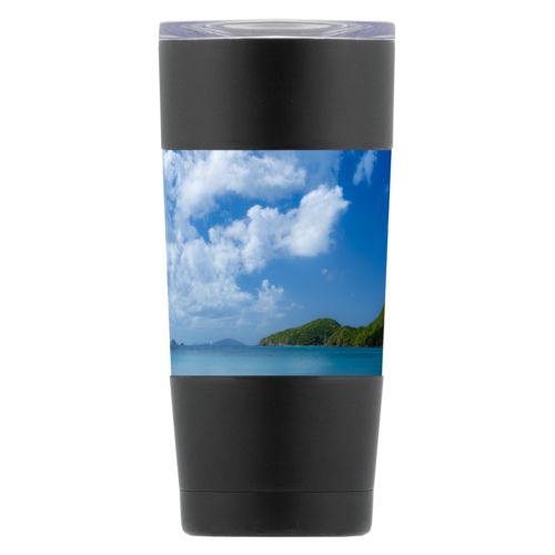 Personalized insulated mugs personalized with vacation photo