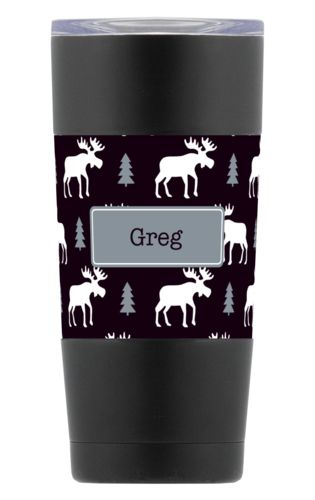 Personalized with moose pattern and name in sable Personalized with moose pattern and name in sable