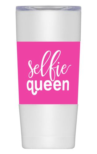 Personalized with the saying "Selfie Queen" in juicy pink and white Personalized with the saying "Selfie Queen" in juicy pink and white