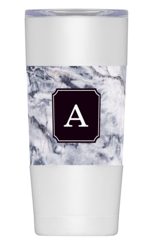 Personalized with white pattern and initial in black licorice Personalized with white pattern and initial in black licorice