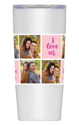 Personalized with photos and the saying "I love us" in jewel - tourmaline and pink Personalized with photos and the saying "I love us" in jewel - tourmaline and pink