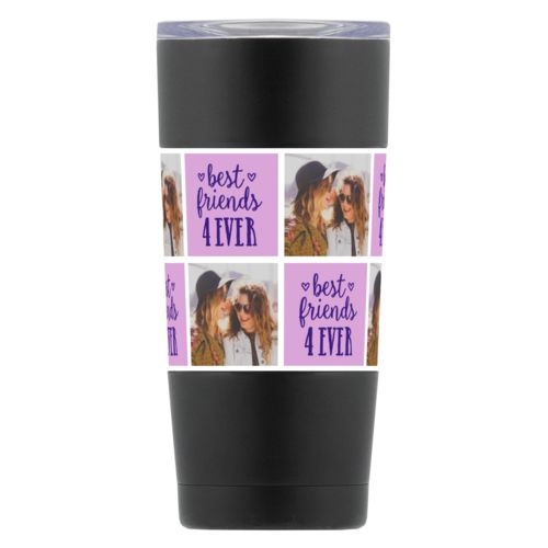 Personalized insulated mugs personalized with photo of best friends and "best friends 4 ever"