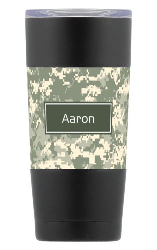 Personalized with army camo pattern and name in military gray Personalized with army camo pattern and name in military gray
