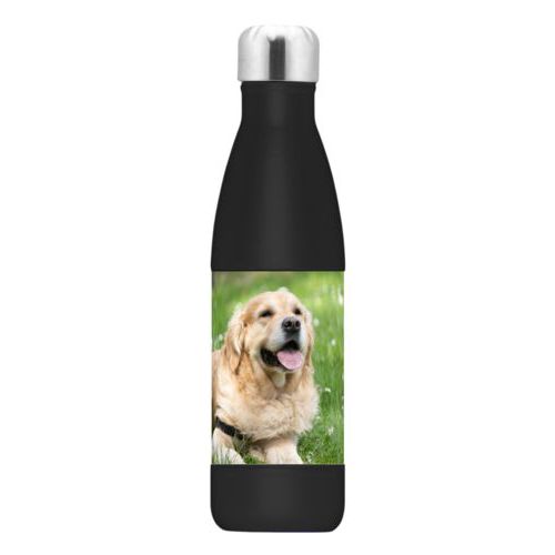 Insulated water bottle personalized with a photo