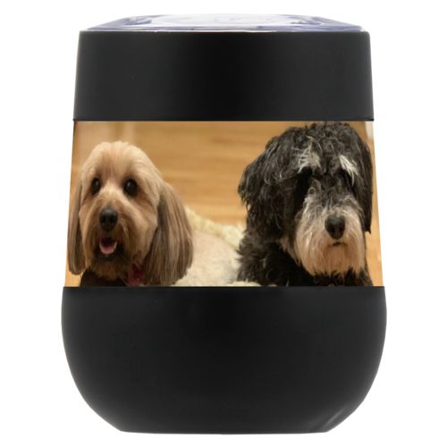 Personalized wine tumblers personalized with photo of dogs