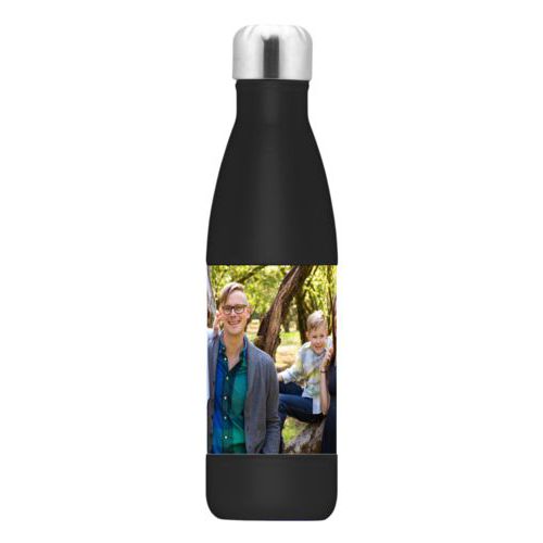 Personalized stainless steel water bottle personalized with a photo