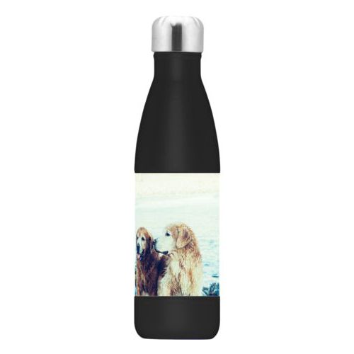 Custom insulated water bottle personalized with a photo