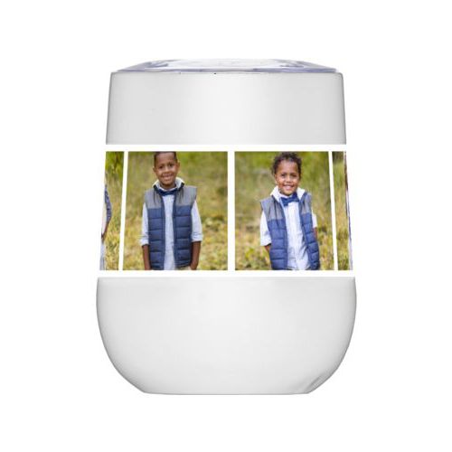 Personalized wine tumblers personalized with photos of kids