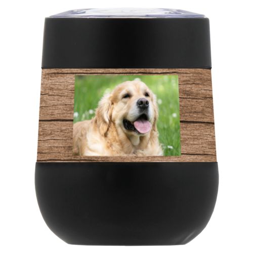 Personalized wine tumblers personalized with dog photo