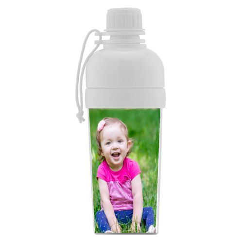 Kids water bottle personalized with a photo