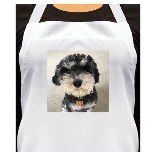 Personalized aprons personalized with puppy photo