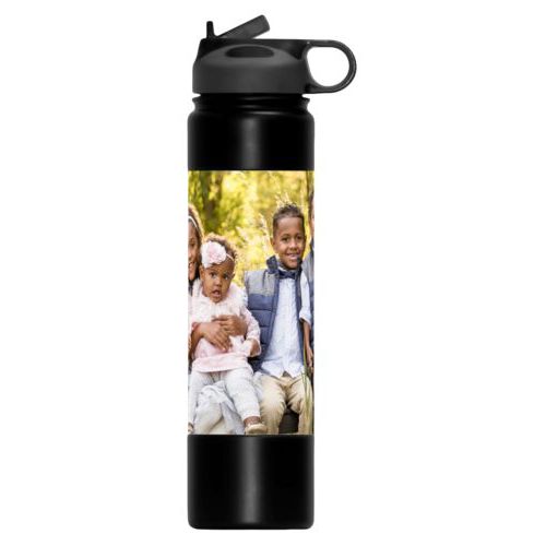 Custom insulated water bottles personalized with a photo