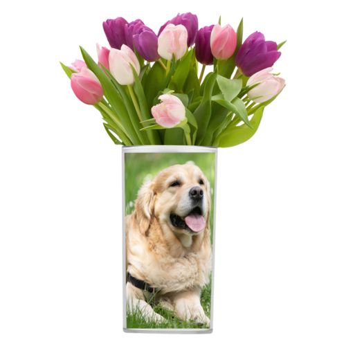 Personalized vases personalized with dog photo