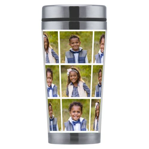 Personalized stainless steel travel mugs 12oz personalized with photos of kids