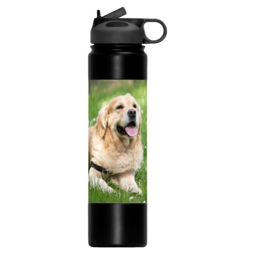 Personalized sports water bottles personalized with dog photo
