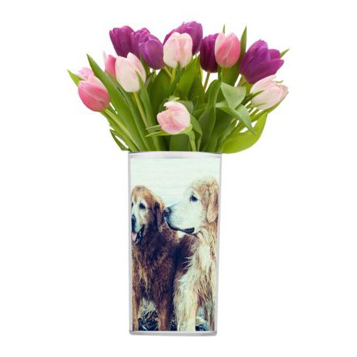 Personalized vases personalized with photo of dogs