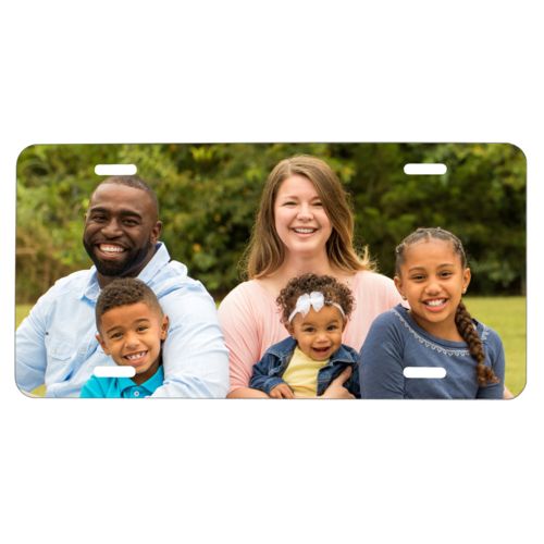 Custom license plates personalized with family photo