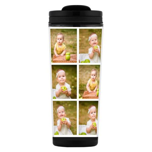 Personalized coffee travel mugs personalized with baby photos