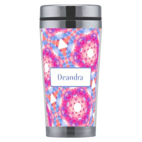 Personalized with kaleidoscope pattern and name in periwinkle
