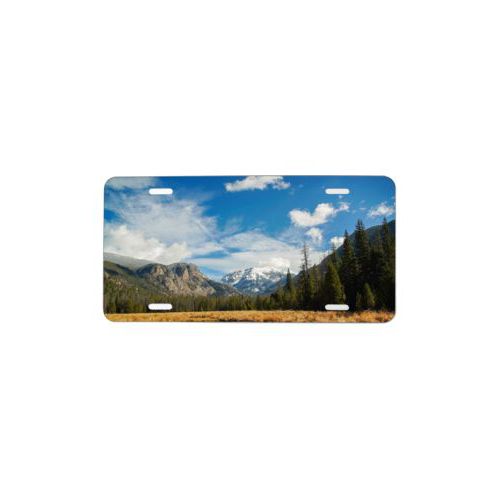 Custom aluminum license plate personalized with a photo