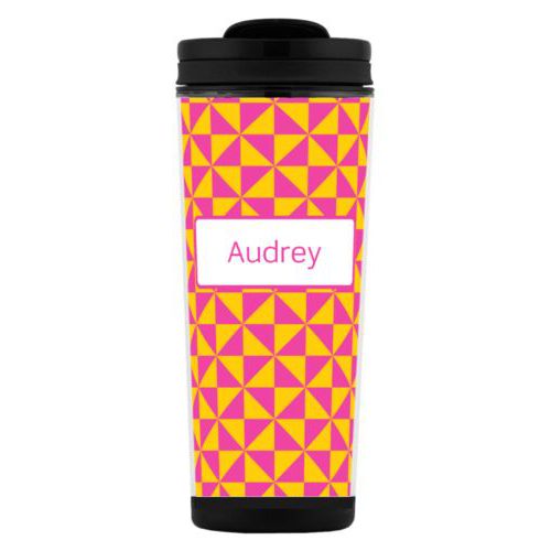 Personalized with web pattern and name in juicy pink and gold