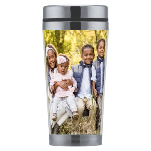 Personalized stainless steel travel mugs 12oz personalized with photo of kids