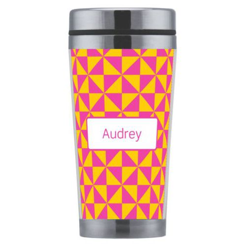 Personalized with web pattern and name in juicy pink and gold