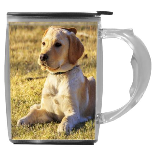 Personalized coffee mugs with handles personalized with dog photo