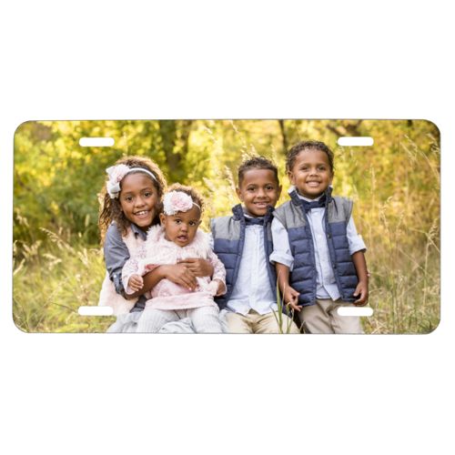 Custom license plates personalized with photo of kids